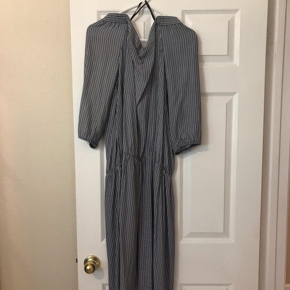 Ann Taylor Size 16 Dress Off the Shoulder Blue